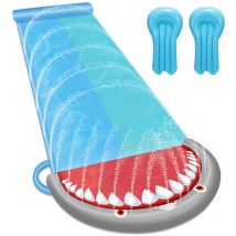 Tolletour - Toboggan aquatique avec système d'arrosage Toboggan extérieur pour jardin et pelouse Toboggan Jouet aquatique 550x145cm