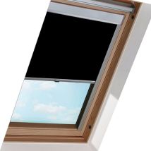Tolletour - F06 store à rouleau noir opaque. pour Velux Store à rouleau 100% occultant. fabrication de haute qualité. 49.3x94cm. ggl