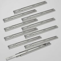 Glissières de tiroirs 45mm coulisse à charge lourde coulisse à billes à sortie totale glissière étroite 450mm 20 pièces - Tolletour