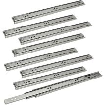Glissières de tiroirs 45mm Glissière à extension totale pour charges lourdes Glissière à billes étroite 300mm 8 pièces - Tolletour