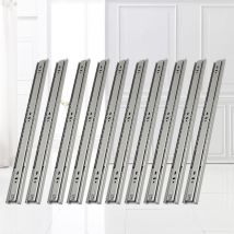 Glissières pour tiroirs 45mm Glissière à extension totale pour charges lourdes Glissière à billes étroite 350mm 20 pièces - Tolletour