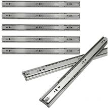 Glissières pour tiroirs 45mm Glissière à extension totale pour charges lourdes Glissière à billes étroite 350mm 8 pièces - Tolletour