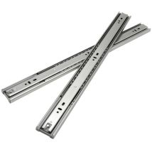 Glissières pour tiroirs 45mm Glissière à extension totale pour charges lourdes Glissière à billes étroite 550mm 6 pièces - Tolletour