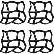 Wolketon - Hengda Moule de pavé de jardin 43 x 43 x 4 cm 4 pcs