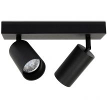 Spot de plafond Plafonnier plafonniers plafonnier 2-flammes led plafonnier chambre moderne 4W - le noir - Tolletour