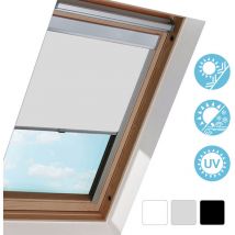 Tolletour - Store occultant pour Velux S08. store de lucarne 100% occultant. store de lucarne opaque. Gris 50.7x77.4cm