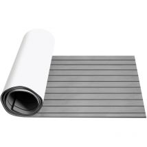 Tapis de Sol Tapis de Pont en Mousse eva Teck Yacht Tapis de Sol Auto-Adhésif Gris 240x90cm - Tolletour