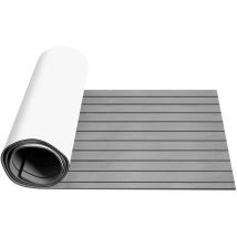 Tapis de Sol Tapis de Pont en Mousse eva Teck Yacht Tapis de Sol Auto-Adhésif Gris 240x90cm - Tolletour