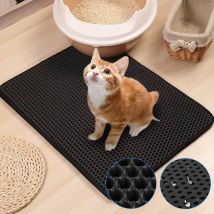 Tolletour - Tapis litière pour chat Tapis de litière pour chat Tapis de litière en nid d'abeille Tapis imperméables non toxiques 78 × 60cm