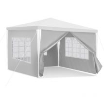Tonnelle Pavillon Tente de Fête – Tentes de fête pour des événements festifs. pavillon de jardin et abri pour votre jardin 3x3m Blanc - Tolletour