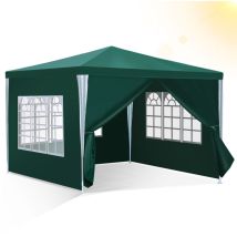 Tonnelle Pavillon Tente de Jardin – Tente pratique pour la plage. montage facile avec Easy-Klett. parfait pour les fêtes 3x3m Vert - Tolletour