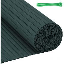 Tubiaz Canisse en pvc Canisse pvc pour jardin balcon terrasse. Balcon clôture brise-vent Vert 80 x 400cm - Tolletour