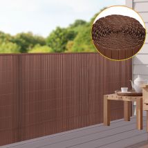 Tubiaz Canisse en pvc, Paravent de Jardin, Piscines, Palissade en pvc Résistant aux uv Marron 180 x 500cm - Tolletour