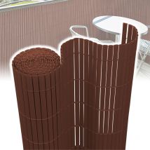 Tubiaz Canisse en pvc, Paravent de Jardin, Piscines, Palissade en pvc Résistant aux uv Marron 120 x 900cm - Tolletour