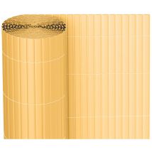 Tolletour - Tubiaz Canisse pvc Brise Vue, Paravent de Jardin, Piscines, Balcon Terrasse, Palissade en pvc Résistant aux uv, Intempéries, Beige 160 x