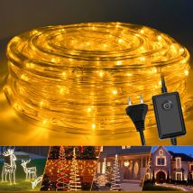 Tolletour - led Lichterschlauch Außenbereich Lichtschlauch Lichterkette Lichternetz gelb-30m-Ohne Fernsteuerung