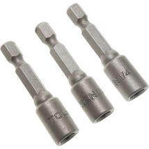 Adaptateur hexagonale écrou pilote embout 3 pièce de 1/4' mm x 48 mm 1/4 hex par - Tolsen