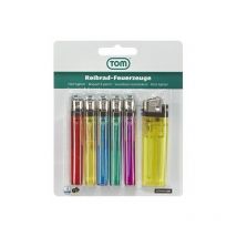 Reibradfeuerzeuge 6er Blister Reibradfeuerzeuge - TOM