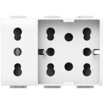 4 Box - Toma de corriente universal 10/16A 3 módulos Side 4Box Unica para Vimar Plana 4B.V14.H21.XL