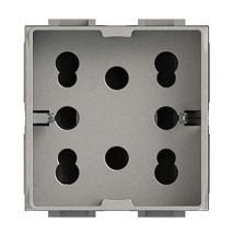 Universal bipolar y schuko 10/16A 2 módulos Side 4Box para LivingLight tech