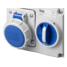 Toma de corriente enclavada con seccionador rosi materiale elettrico serie 14 3p 16a 230v azul - 14.3214b6-i