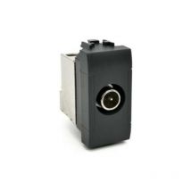 Toma de tv art compatible con bticino livinglight ln4202d negro - 826n