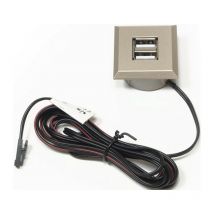 L&s - Toma doble usb 12 vdc 5 vdc 1x2.1 a 10,5 ancho 37 mm largo y ancho