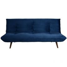 Drawer - Canapé convertible 3 places en velours - Bleu marine - tommy