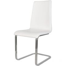 T M C S - Tommychairs Berlin chair steel legs, wood seat and white faux leather
