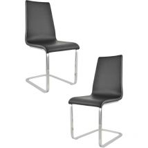 T M C S - Tommychairs 2 Berlin chairs steel legs, wood seat and black faux leather