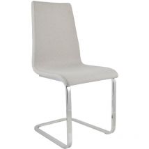 Tommychairs - Chaise cantilever LONDON avec Pieds en acier chromÃ Ã haute rÃ sistance et assise en bois multicouche, rembourrÃ e et revÃatue en