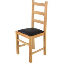 T M C S - Tommychairs - Chaise rustica pour cuisine, bar et salle à manger, robuste structure en bois de hêtre peindré en couleur naturelle et assise