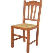 T M C S - Tommychairs - Chaise silvana pour cuisine, bar et salle à manger, robuste structure en bois de hêtre peindré en couleur cerisier et assise
