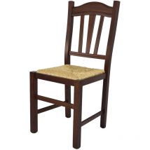T M C S - Tommychairs - Sedia modello Silvana per cucina bar e sala da pranzo, robusta struttura in legno di faggio color noce scuro e seduta in