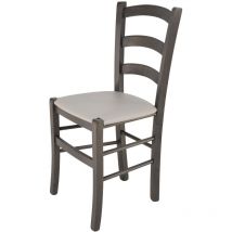 T M C S - Tommychairs - Sedia modello Venice per cucina bar e sala da pranzo, robusta struttura in legno di faggio verniciata anilina grigio scuro e