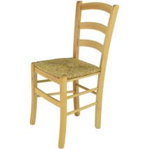Tommychairs Silla Venice en haya color natural y asiento en paja