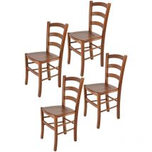 Tommychairs Set 4 Sillas Venice en haya nuez claro