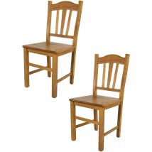 T M C S - Tommychairs - Set 2 chaises silvana pour cuisine, bar et salle à manger, robuste structure en bois de hêtre peindré en couleur chêne et