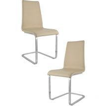 T M C S - Tommychairs - Set 2 sedie Berlin per cucina e sala da pranzo, scocca in multistrato imbottita e rivestita in pelle artificiale grigio scuro