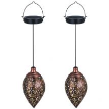 DC1.2V 0.065W Lanterne led à énergie solaire suspendue Lampe d'extérieur en forme d'olive Design Capteur de lumière sensible Contrôle IP44 Résistance