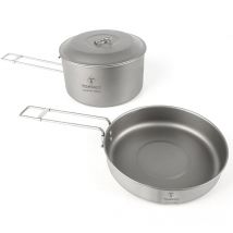TOMSHOO – batterie de cuisine en titane, casserole et poêle de Camping pour la randonnée et le Camping