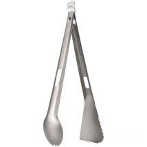 Tomshoo Pince à partager en titane Pince à gril multifonctionnelle avec fourchette et spatule dentelée, Titane
