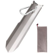 Decdeal - tomshoo ta6702 Pelle à outils en titane pur avec dents + crochets en alliage d'aluminium
