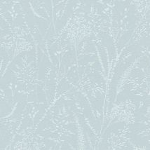 Profhome - Ton-sur-ton wallpaper wall 397664 non-woven wallpaper textured with floral ornaments shimmering blue white 5.33 m2