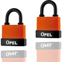 Tonchean - Cadenas Haute Sécurité [a Clé] [Boîtier en plastique pvc anti-poussière] [Extérieur - Anti-rouille] [Pack de 2] - Idéal pour les