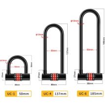 Tonchean - Serrure à combinaison antivol en forme de u Code à 4 Chiffres Avec Longue Anse Antivol Vélo Étanche serrure à double mortaise avec Code