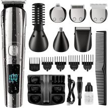 Mezheng - Tondeuse à Barbe, Tondeuse à Cheveux Sans Fil Pour Homme, Étanche Pour Le Corps, La Moustache, Le Nez, L'Oreille, Le Visage, Le Rasoir