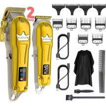 Rapanda - Tondeuse à cheveux pour homme + kit de tondeuse à lame en t, tondeuse à cheveux professionnelle sans fil pour kit de coupe de cheveux,