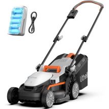 Tondeuse à gazon sans fil 13 pouces, U20 Handy+ 20 V, tondeuse à gazon électrique pour jardin, cour et ferme, 5 réglages de hauteur, poids léger,