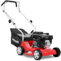 Green Cut - Tondeuse à gazon à essence 132cc 5cv 4 temps moteur ohv traction manuelle 390mm lame acier double tranchant 16' hauteur de coupe réglable